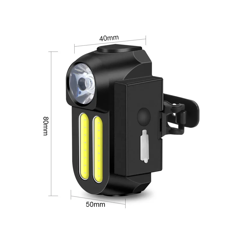 

Hot 1200mAh Bicycle Flashlight USB Rechargeable Bike LED Light Set Front and Back Lights Waterproof Cycling Headlight Mount