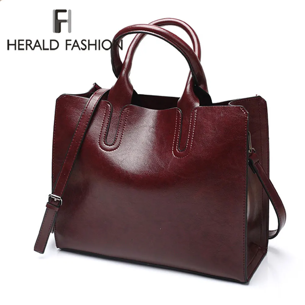 

Leather Handbags Big Women Bag High Quality Female Shoulder Bags Office Casual Vintage Crossbody Bag Travel Messenger Bags