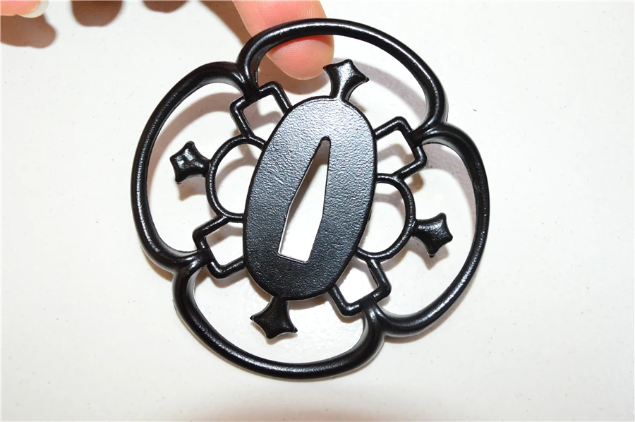 Красивый Железный защитный меч для японской Катаны/вакидзаси Набор Фитингов Tsuba +