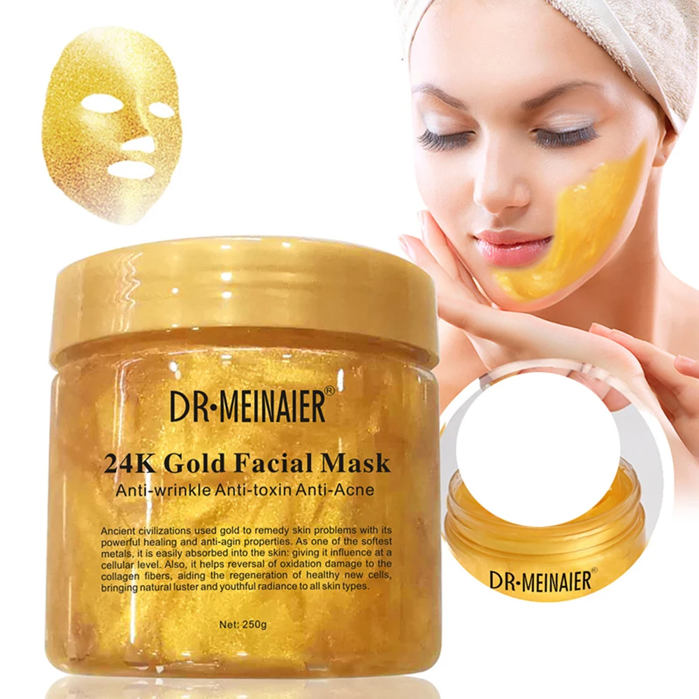 

250g Golden Collagen Whitening Sleep Mask Anti-wrinkle Moisturizing Pore Shrinking Smear Mask Nourish Face Care Face Mask