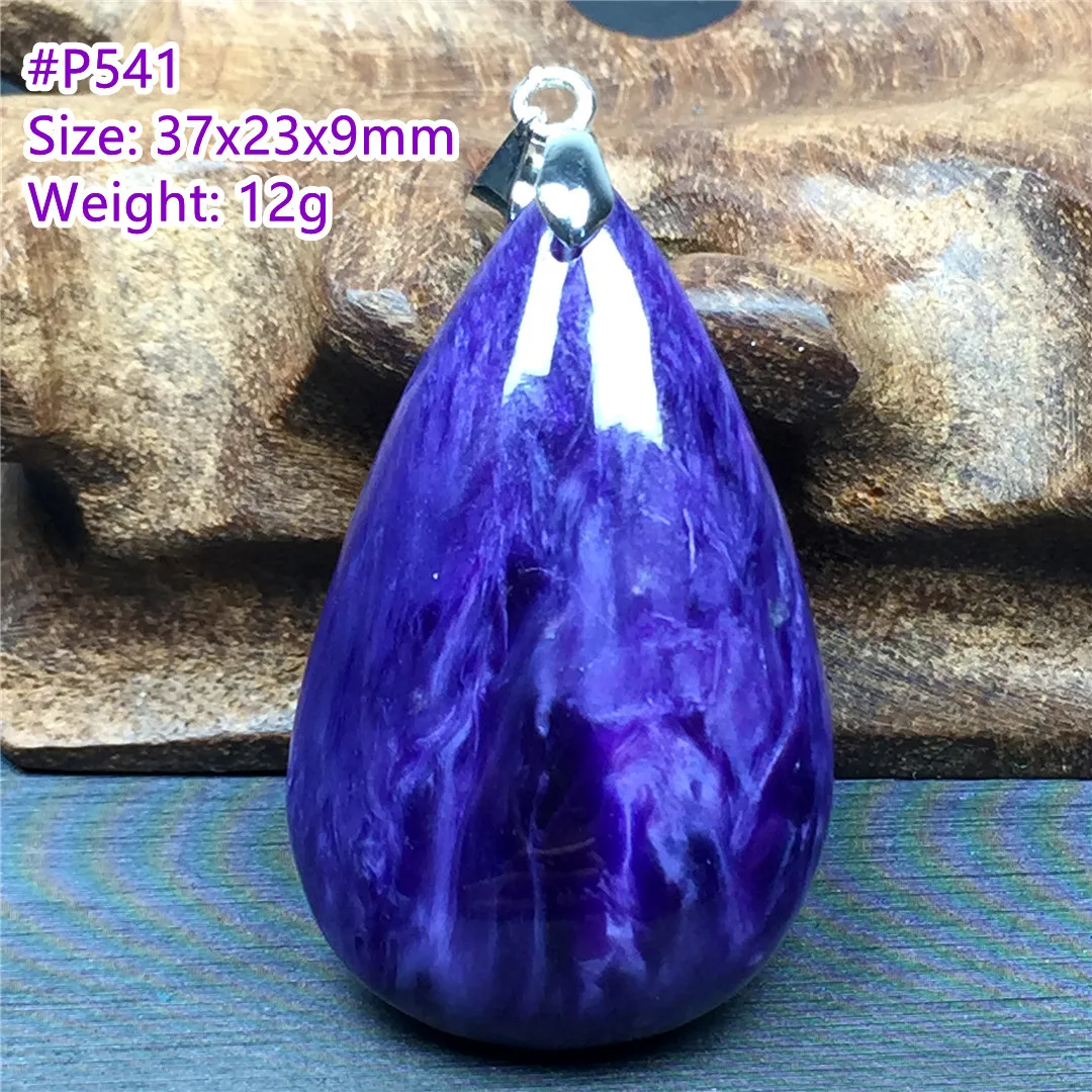 

Top Natural Purple Charoite Stone Pendant Jewelry For Women Lady Men Healing Luck Crystal 37x23x9mm Beads Silver Gemstone AAAAA