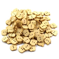 300pcs multicolor sewing buttons apple shape diy 2 holes button dot printing wooden sewing buttons scrapbooking accessories