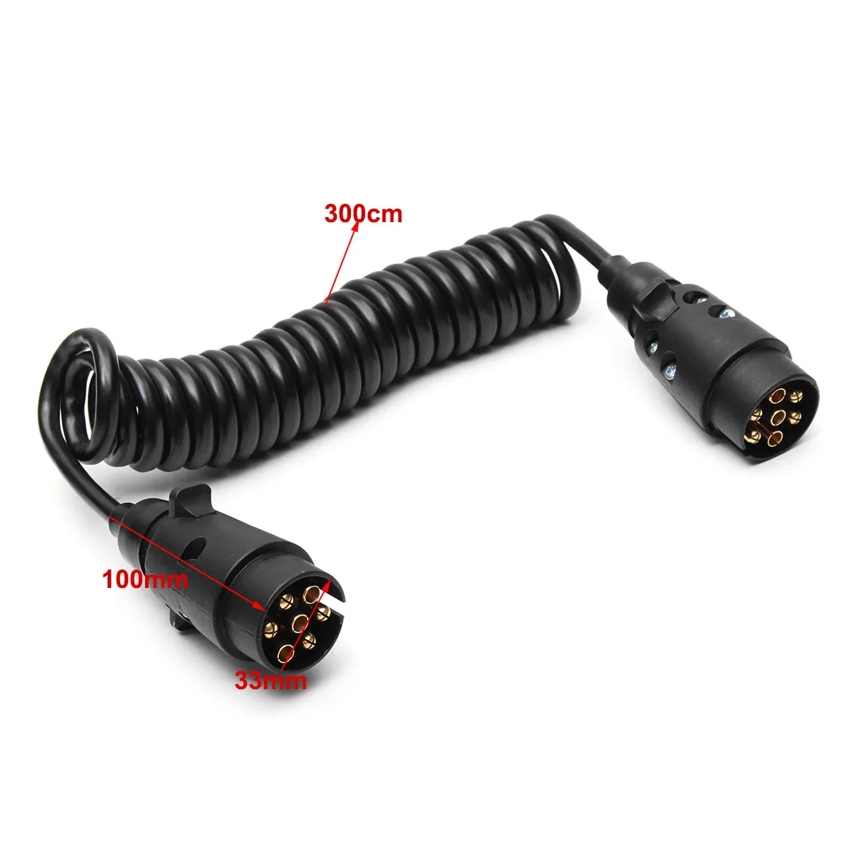 

New 300cm 7 Pin Trailer Light Board Extension Cable Lead Truck Plug Socket Wire Part