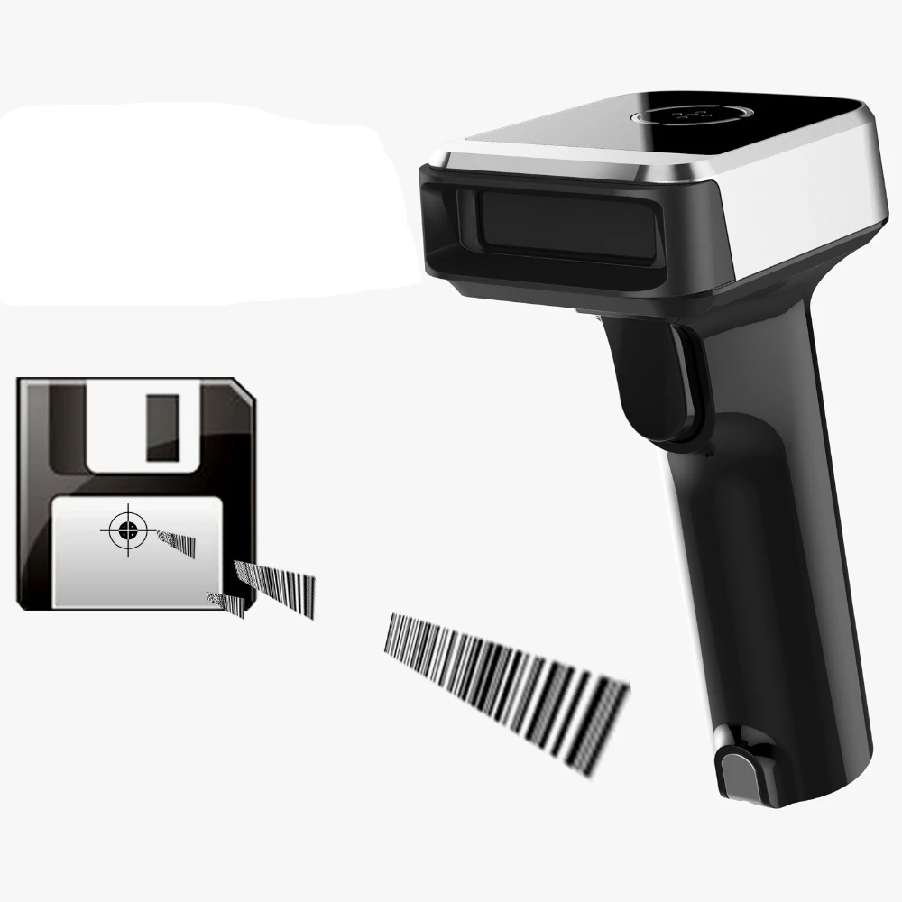 Беспроводной 1D 2D Bluetooth сканер штрих-кода 100 метров расстояние беспроводной