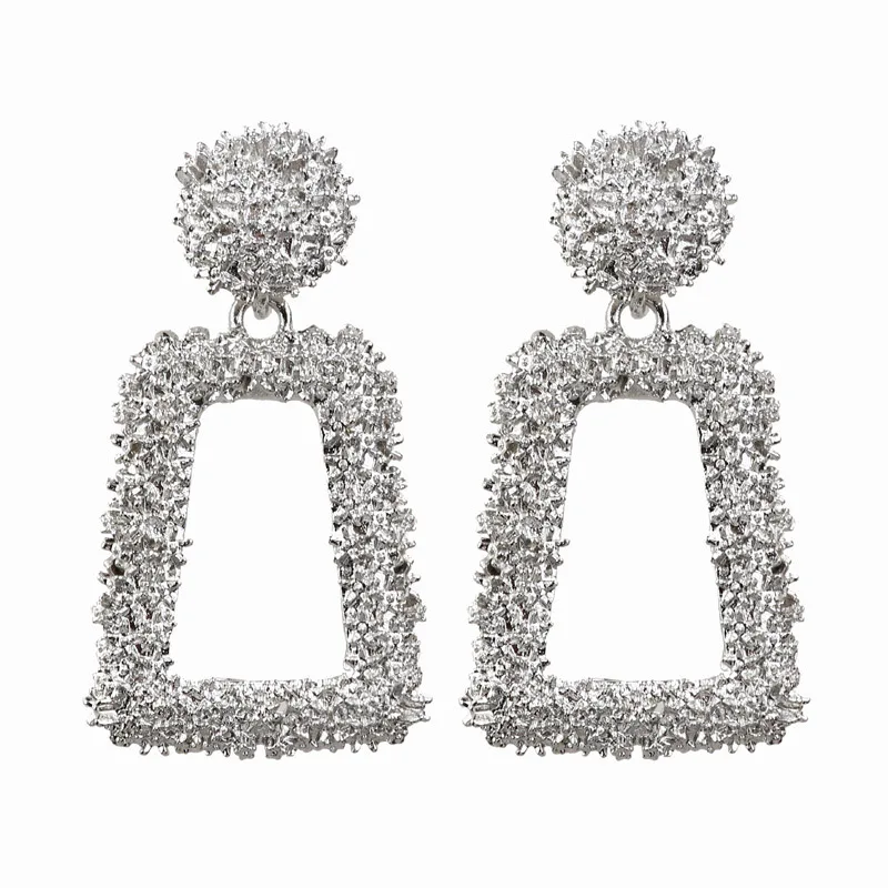style 3 silver Женские золотые большие серьги, тропические кокосовые пальмы, геометрические металлические Кокосовые серьги с джокером, летние праздничные свисающие ювелирные изделия - Окраска металла: style 3 silver