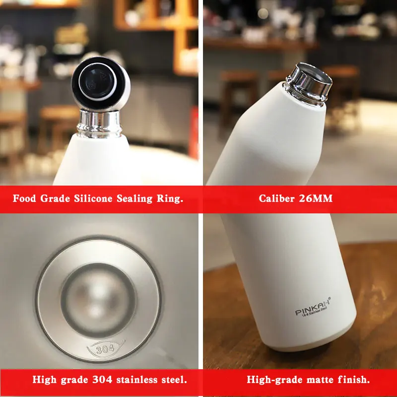 PINKAH 600 мл Термос для езды на велосипеде чашка питья вакуумная колба путешествий