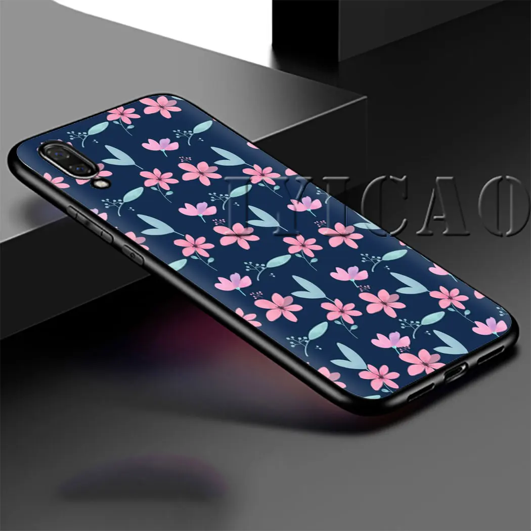 Мягкий чехол с черно-белыми цветами для huawei P20 Lite Pro P30 P Smart Z Plus | Мобильные телефоны