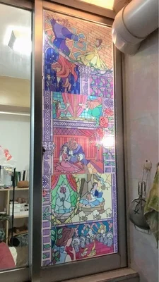 Изготовление размеров под заказ картина с церковью декоративная пленка для стекол пленка на окно стеклянная пленка fensterfolie витражная пленка 40x60 см