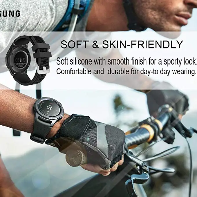 Galaxy watch 46 мм ремешок для samsung gear s3 frontier 22 мм ремешок для часов мягкий силиконовый ремешок для часов браслет умный ремешок для часов gear S 3