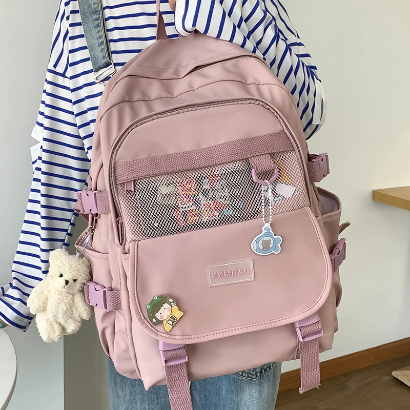 

Женский модный водонепроницаемый нейлоновый рюкзак, милый женский рюкзак для подростков, школьный ранец для колледжа, милый дорожный рюкза...