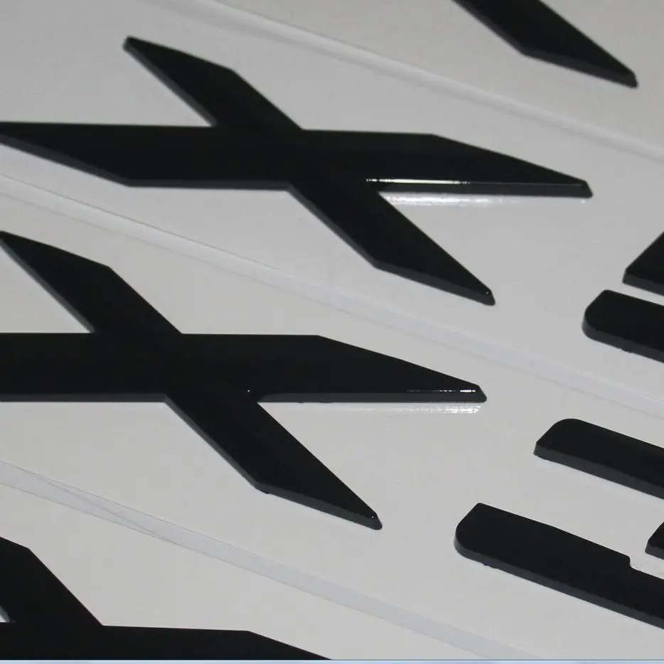 Глянцевый черный АБС цифры буквы слова значок багажника автомобиля эмблема