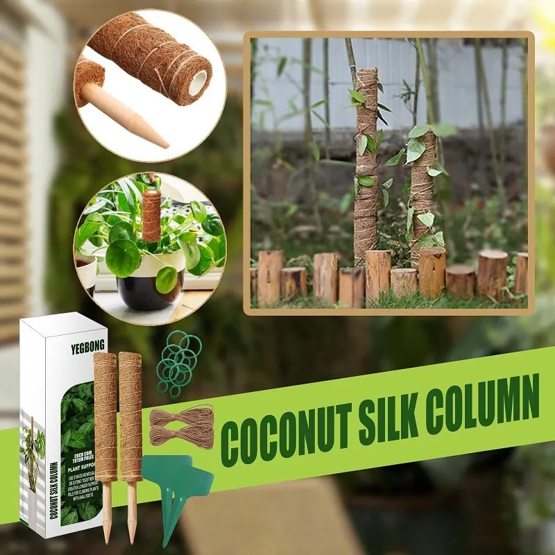 12PC/set Plant Climbing Pole Coir Moss Stick Palm Vines Support Extension Indoor Plants Creepers | Дом и сад