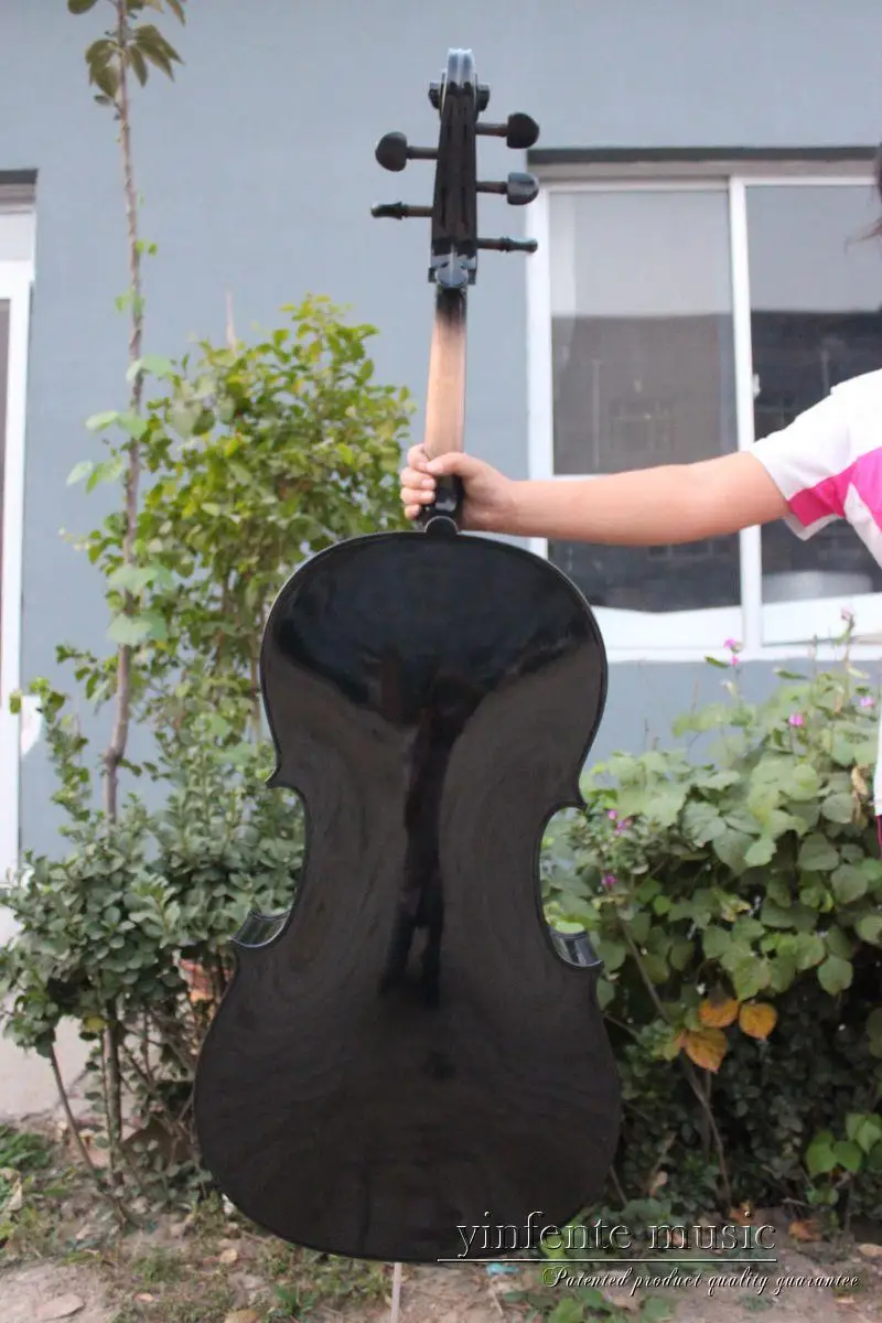 Виолончель 4/4 Новый электроакустическая Хороший звук Массив дерева черный 4 или 5