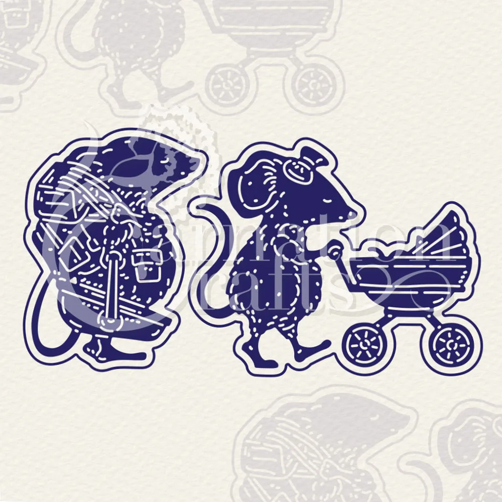 

New 2021 Hot Sale Mouse Metal Cutting Dies Scrapbook Diary Decoration Stencil Embossing Template DIY Greeting Card Maker Album