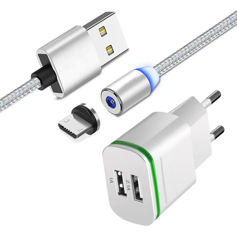 Магнитный кабель Micro usb для зарядки Samsung galaxy A7 2018 A6 Huawei Honor 9A HTC LG мобильный телефон