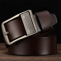 high quality genuine leather luxury strap male belts for men new fashion classice vintage pin buckle cow jeans men belt