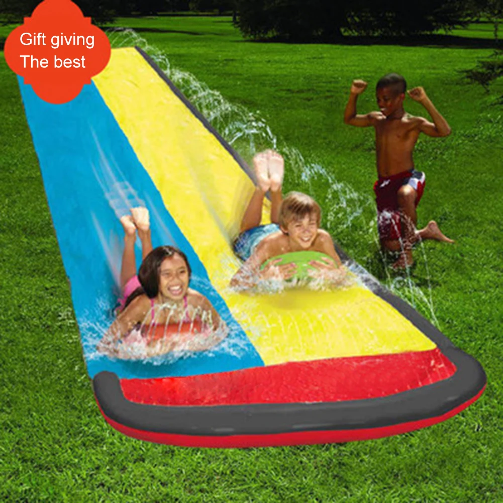 Детские водные горки развлекательные для сада и пляжа двойные полосы из ПВХ