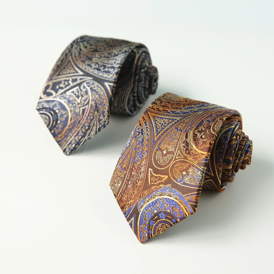 Linbaiway 6 см Полиэстеровые галстуки для мужчин свободного покроя платье Пейсли