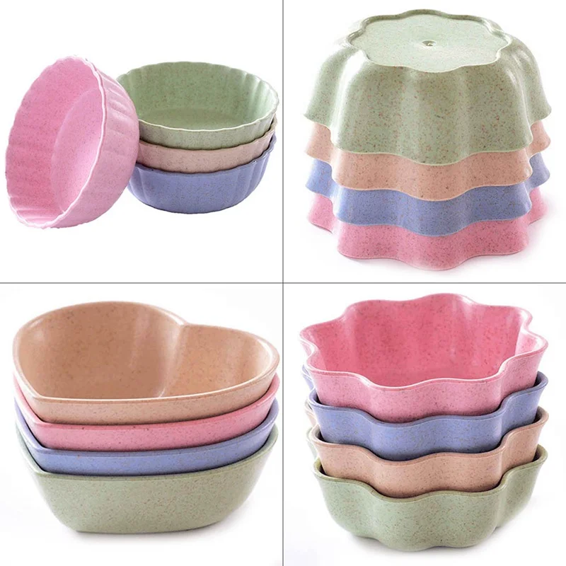 

1Pcs Wheat Straw Seasoning Dish Household Soy Tomato Sauce Salt Vinegar Flavor Spices Plate Tableware Small Breakfast Dish