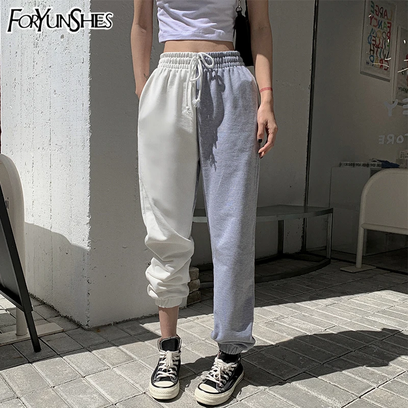 Свободные прямые брюки большого размера в стиле Харадзюку с высокой талией и