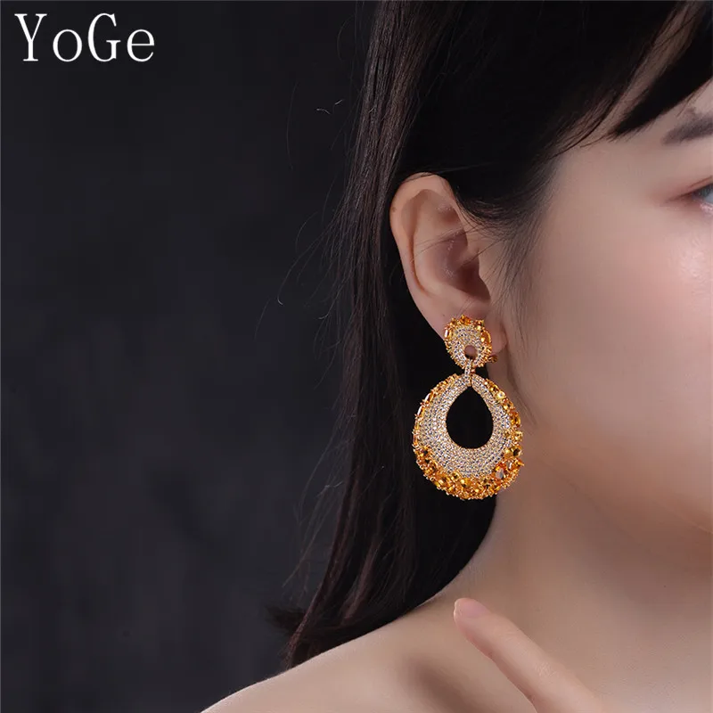 YoGe свадебные и вечерние ювелирные изделия E1195Y роскошный новый дизайн AAA CZ
