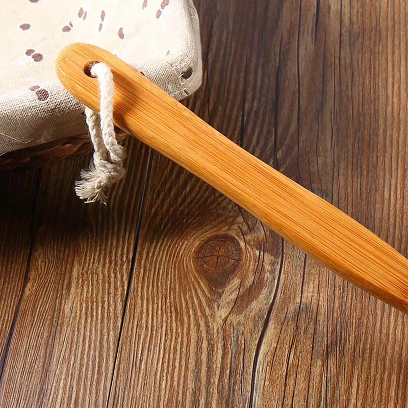 

Long Handle Wooden Bristles Natural Bristle Bath Brush Soft Hair Rub Back Shower Brush Remove The Horny Massage Brush