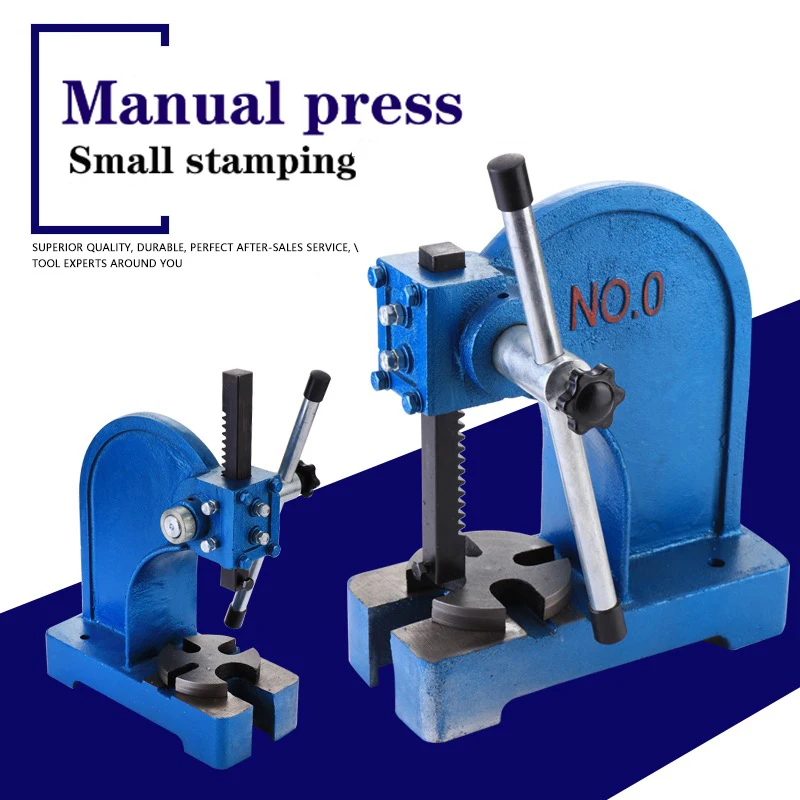 1 ton Hand Press Tool Micro Manual Punch Lift Rack Type Simple Manual Desktop Punching machine