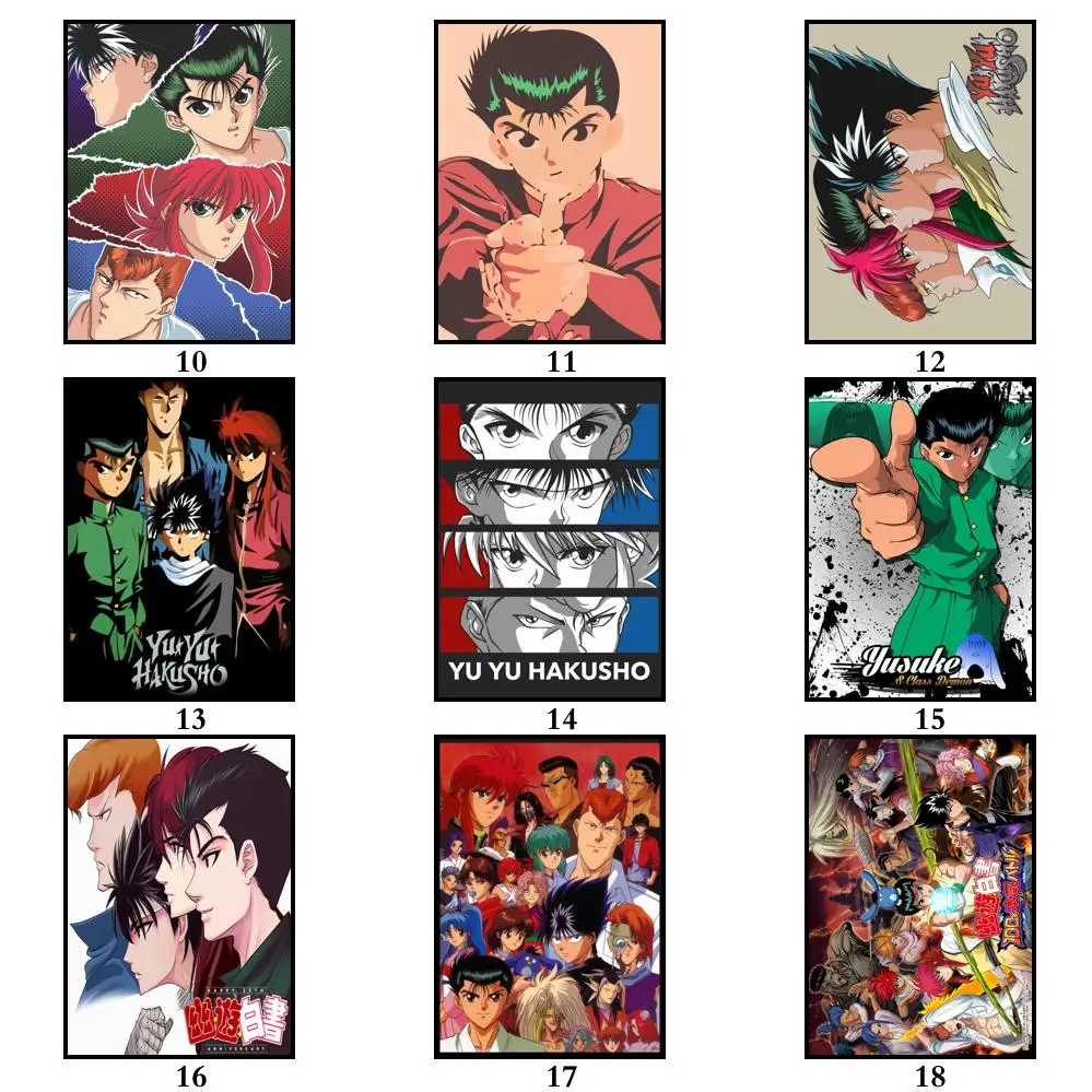 45 дизайнов аниме YuYu Hakusho белый бумажный плакат художественная живопись