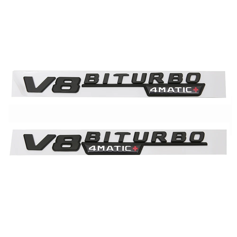 2 шт. V8 BITURBO 4matic Эмблема fender для Mercedes Benz w117 cla45 w205 c63 w212 e63 w207 w176 a45 x156 gla45 | Автомобили и