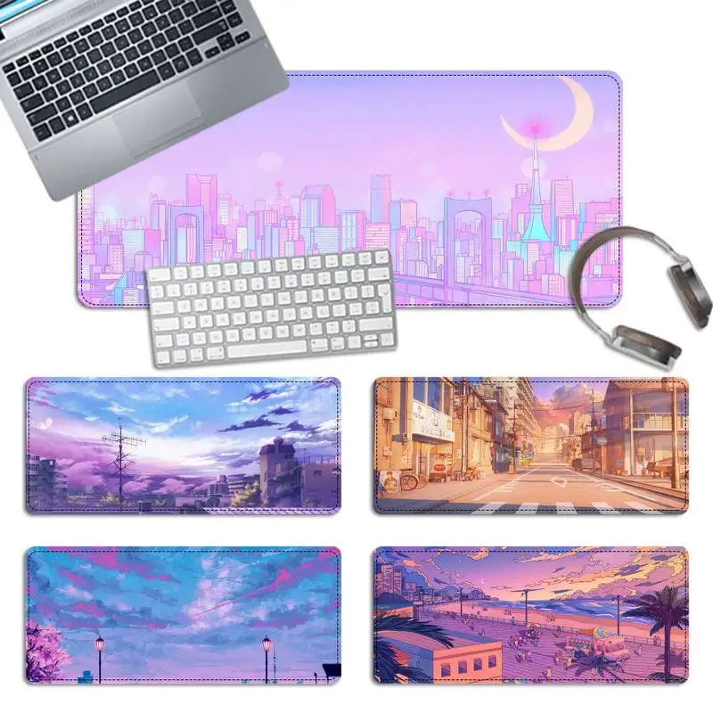 

Designer Sailor Moon landscape Gaming Mouse Pad Laptop Gamer Mousepad Anime Antislip Mat Keyboard Desk Mat For Overwatch/CS GO