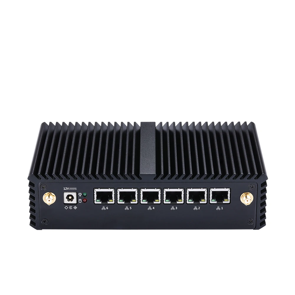 Настольный ПК AES NI без вентилятора с 6 домашними роутерами LAN Q500G6 Celeron 3855U 3865U Core I3 I5