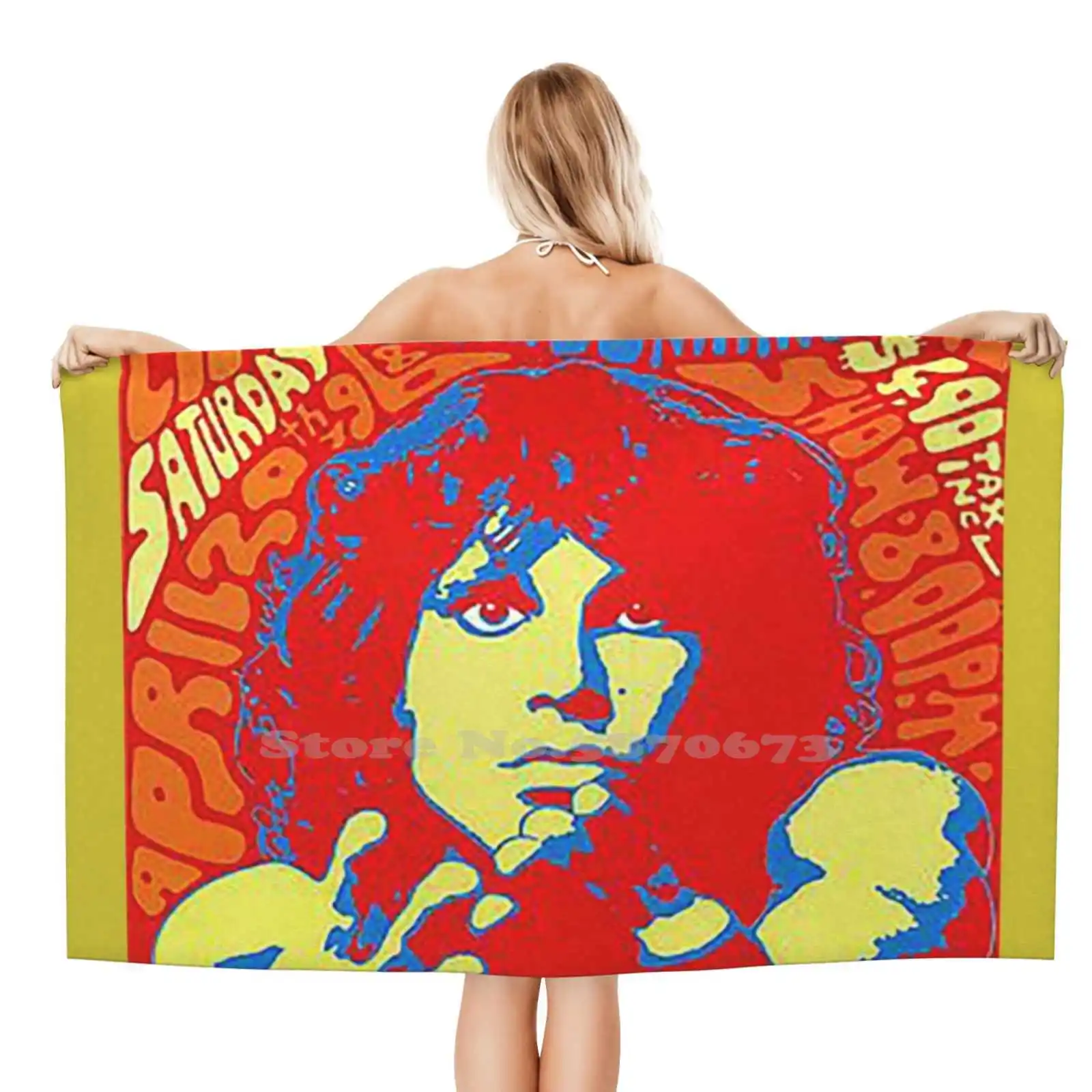 Футболка с рисунком группы мягкое полотенце для лица дома и улицы музыка