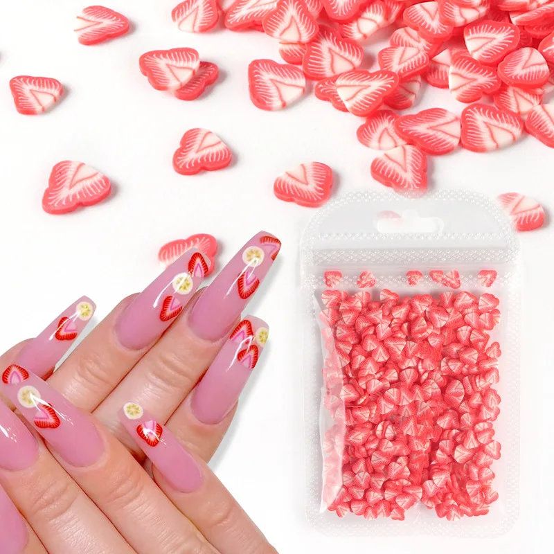 

High Quality 10g/pack Nail Art 3D Fruit Fimo Slices Polymer Clay DIY Slice Decoration Nail Sticker Mixed Stypes