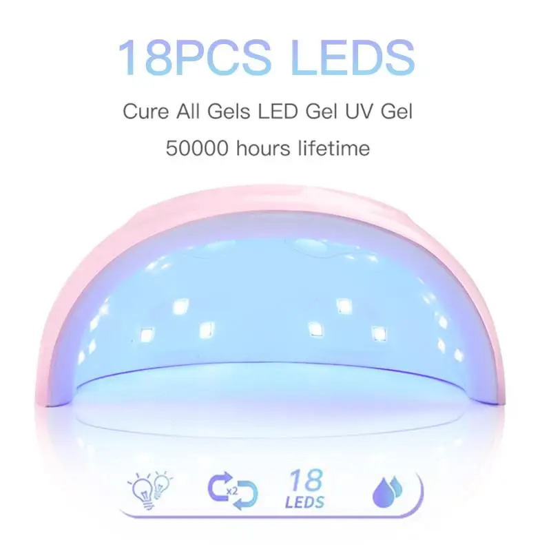 

54W Nail Lamp Professional LED Uv Lamp Portable Nail Dryer Gel Polish Lamp Eco-friendly Manicure Machine Nail Polish Gel Lamp