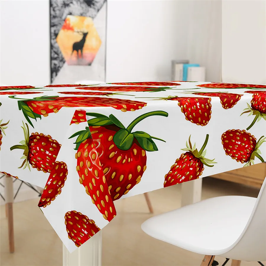 Клубника Фрукты скатерть 3D печатная крышка стола прямоугольная Свадьба День