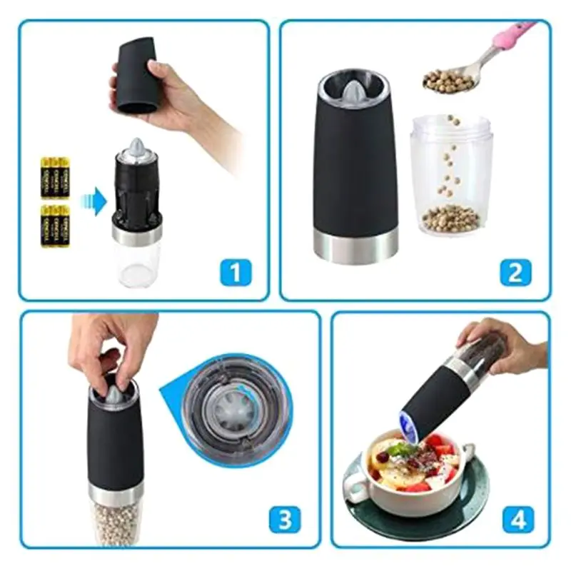 2020 Новый 2 шт Электрический перец мельница Мясорубка соль специй мощность шейкер
