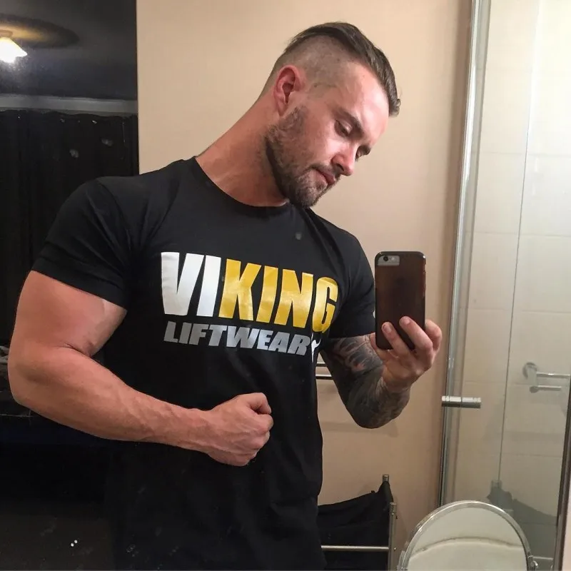 

Mens Creativity Print t shirt 2018 Summer New Gyms Fitness Workout Cotton T-shirt Male Brand tees tops casual Fashion clothing