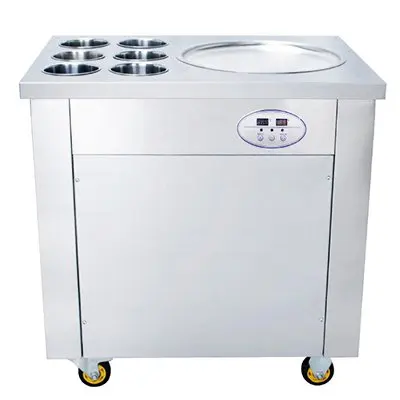 Мобильная машина для жареного мороженого в рулонах Филиппин по заводской