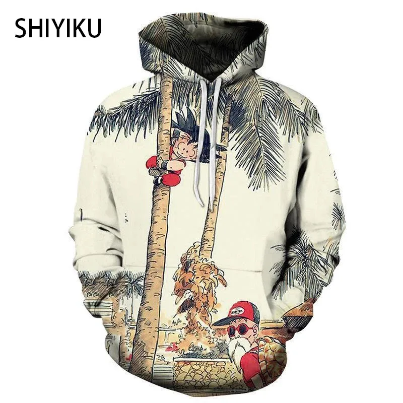 

SHIYIKU Autumn Winter 3D Printing Hoodie Boys Girls Casual Japanese Anime Sweatshirt Brand Fashion Pullover Coat Streetwear Men