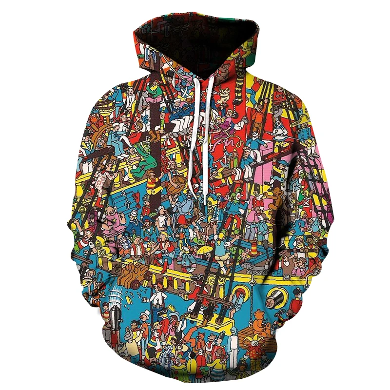 

The latest men's loose casual hoodie, color psychedelic 3D-printed hoodie/sweatshirt, autumn/winter long sleeve streetwear