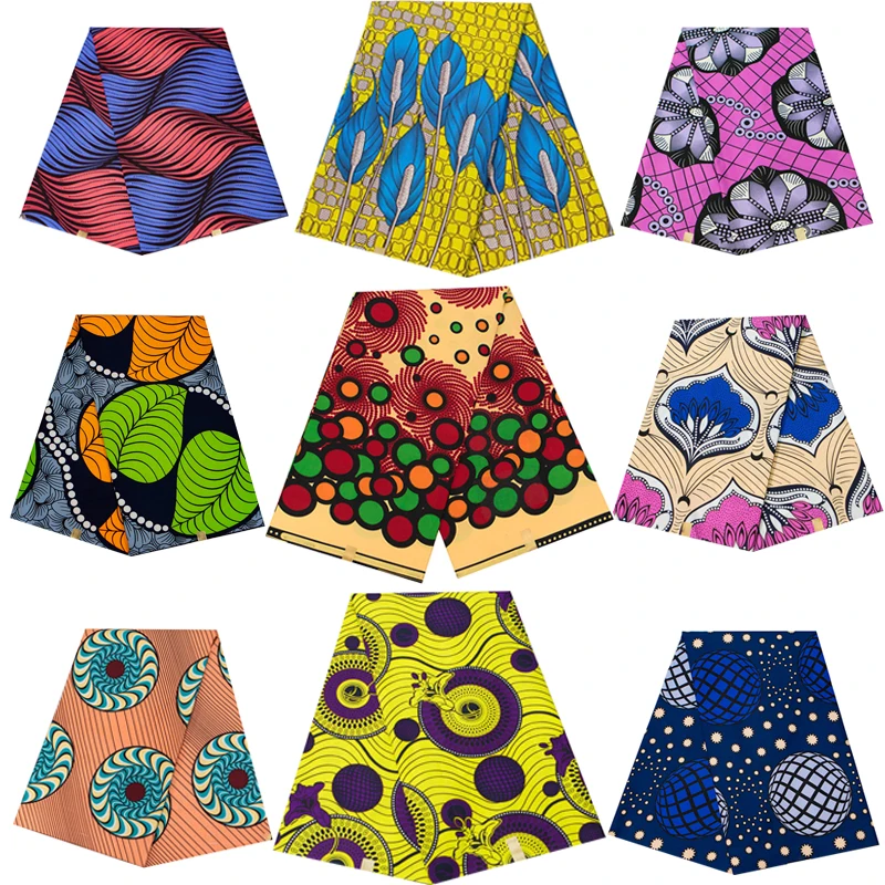 Ankara African Prints Patchwork Textile Fabric 100% Polyester Real Wax Sewing Dress DIY Craft Design Tissu Africa Nigerian Pagne