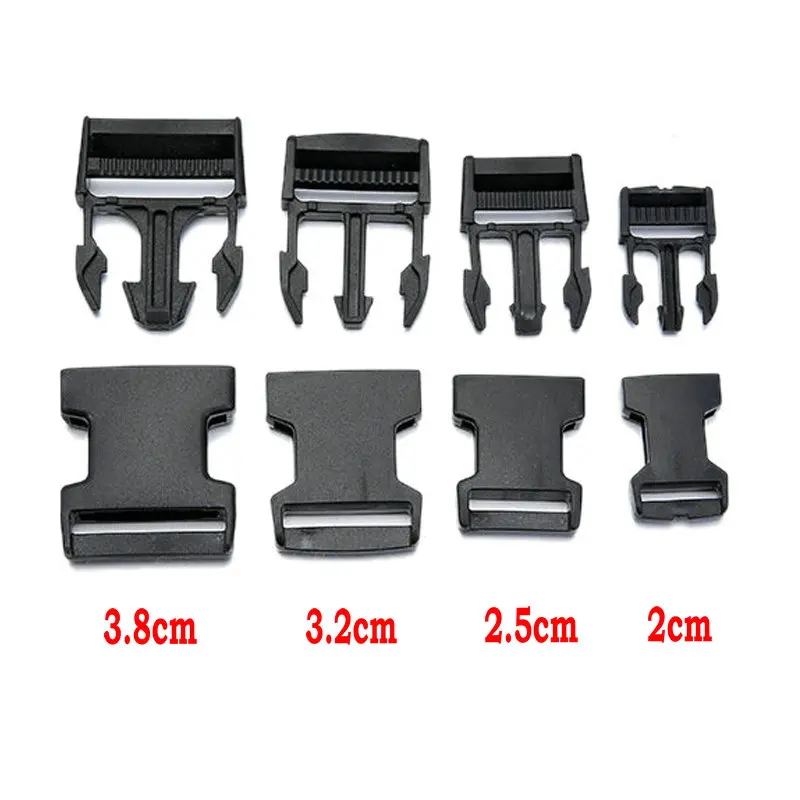 

5Pcs Plastic Backpack Buckle Side Release Bracelet Buckle Luggage Accessories Buckle Clips Adjuster 20mm 25mm 32mm 38mm