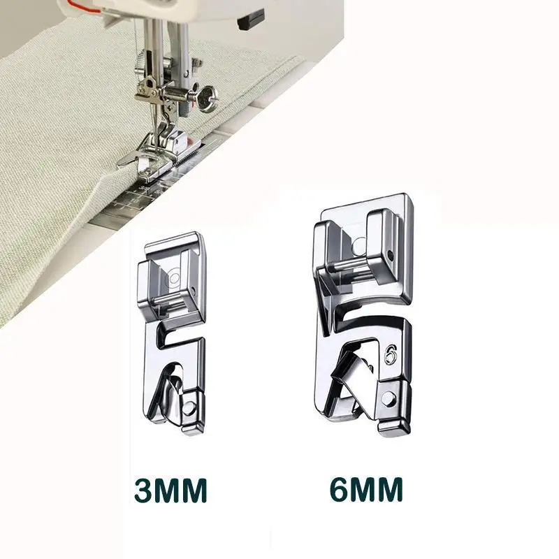 Набор прижимных лапок для швейной машинки комплект из 2 узких рулонных краев