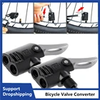 Велосипедные насосы насадка шланговый адаптер с двумя головками Запчасти для насоса аксессуары FV Услуги AV Schrader (Шрадер)или однотрубки конвертер для велосипеда