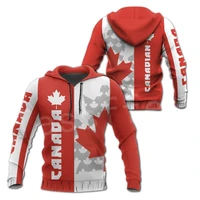 tessffel country flag canada symbol maple leaf colorful pullover menwomen tracksuit zipper jacket 3dprint streetwear hoodies 20