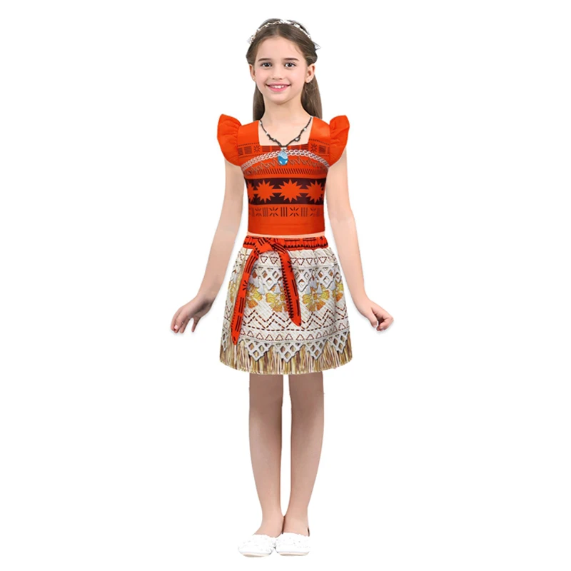 

Детский костюм принцессы для косплея, платье для девочек, подарок на Хэллоуин, день рождения, платье, ожерелье, косплей