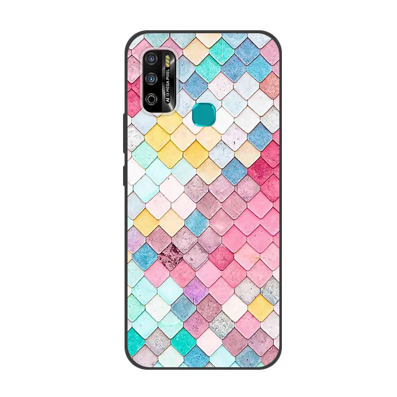 phone cover for infinix hot 9 play case color painted black soft silicone protective back infinix hot9 play coque fundat free global shipping