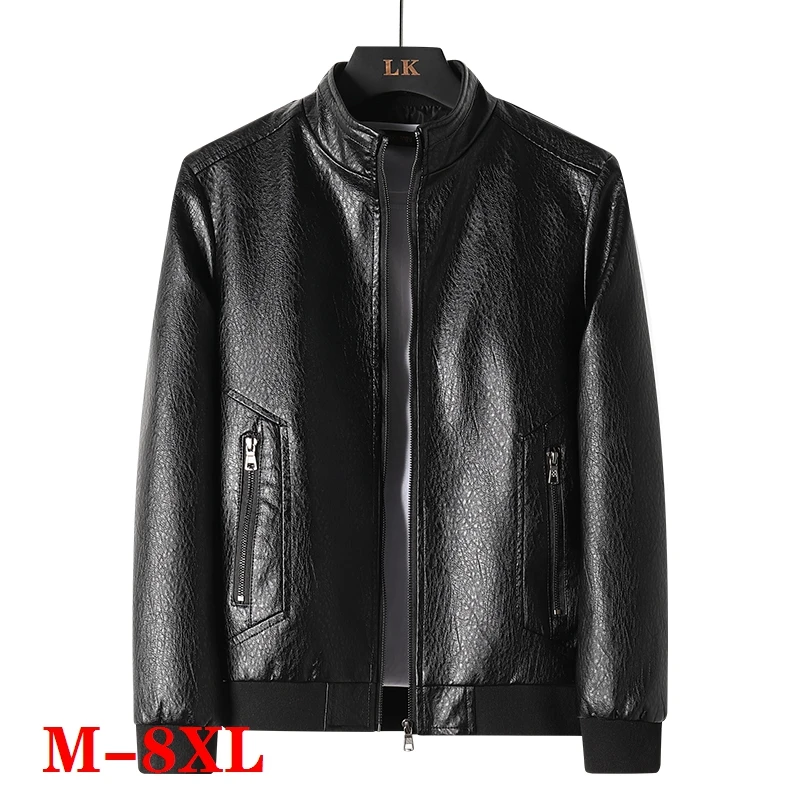 

Мужская кожаная куртка, Осенние повседневные мотоциклетные ретро мужские куртки, верхняя одежда с твердым сердечником, Мужская ветровка из...