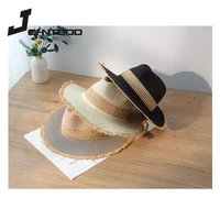 brand summer casual fashion cowboy cap casual sun hats for women fashion jazz straw for men beach straw panama hat wholesale