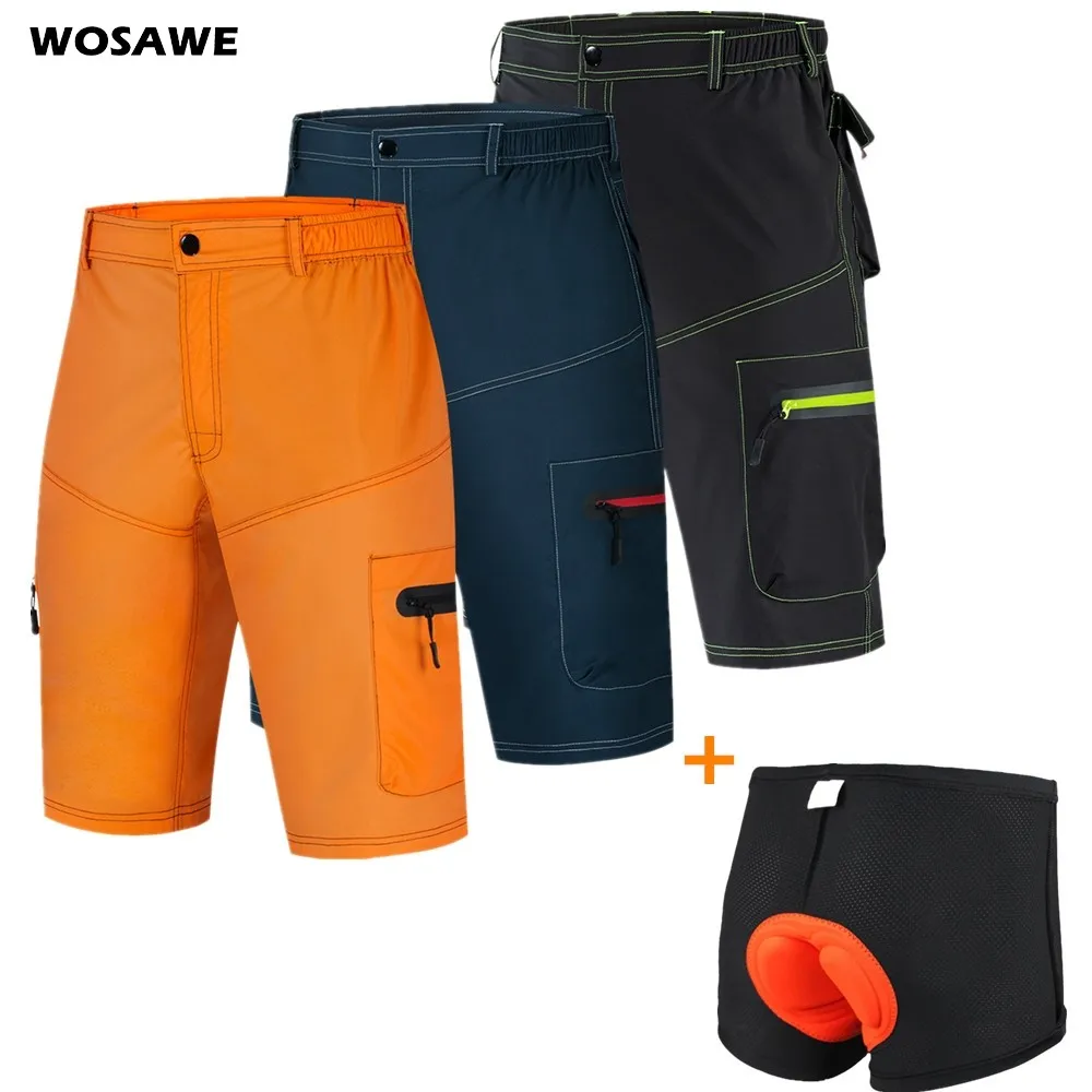 

Loose Short Fit Mountain Running Trousers Shorts Shorts Men's MTB WOSAWE Breathable Outdoor Bike Cycling M-3XL Sports Bicycle Bi